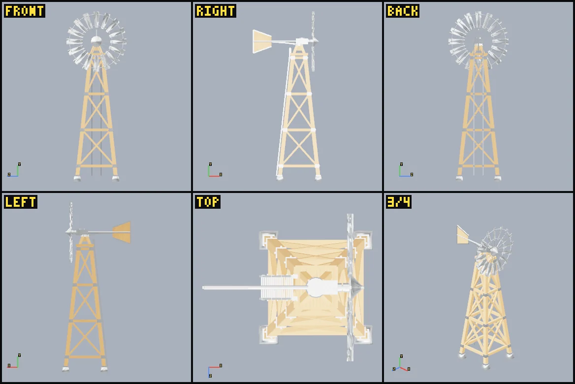 Six rendered review views of Windmill.