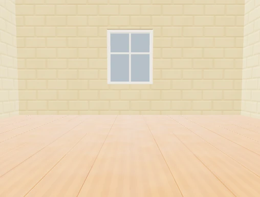 Farmhouse interior after the revision, with honey-coloured wooden floorboards.