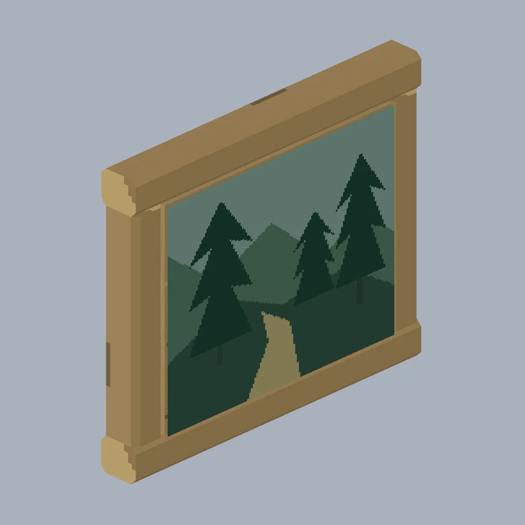 Original modular cabin collection. 126 triangles; named assembly and interaction interfaces.