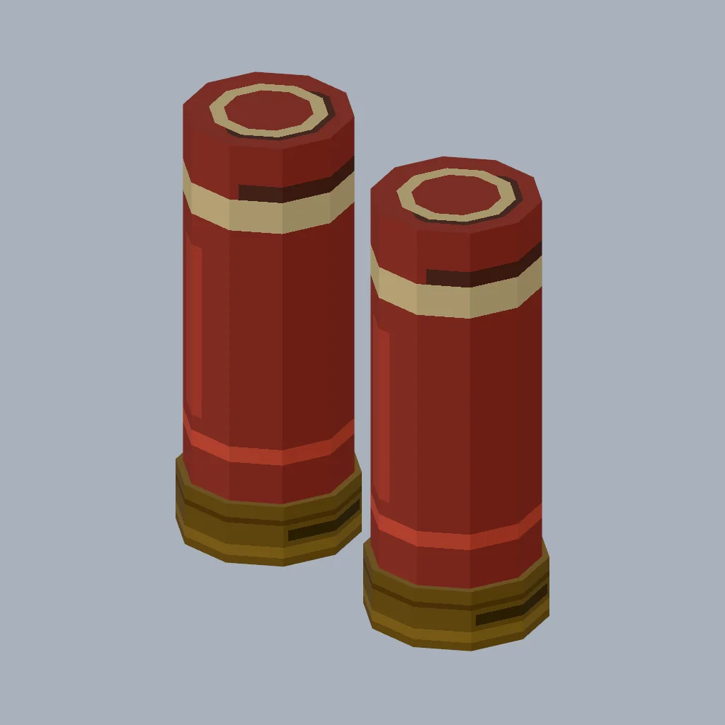 Collectible shell pair using the shared equipment palette.