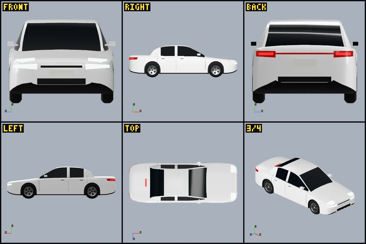 Saved review views of Generic sedan.