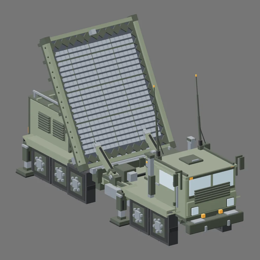 Historical gallery render of Air defense radar; see the poster provenance below.