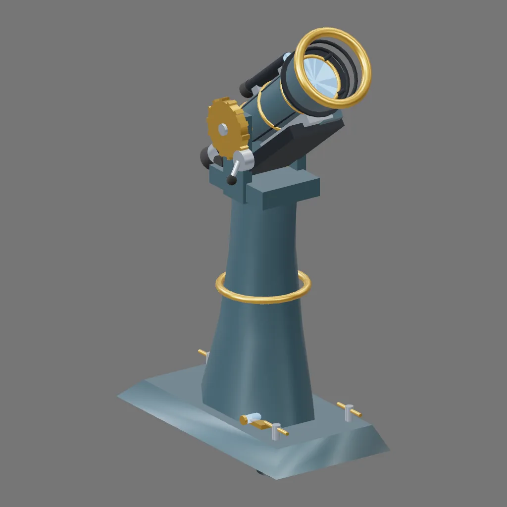 Historical gallery render of Bench refractor; see the poster provenance below.