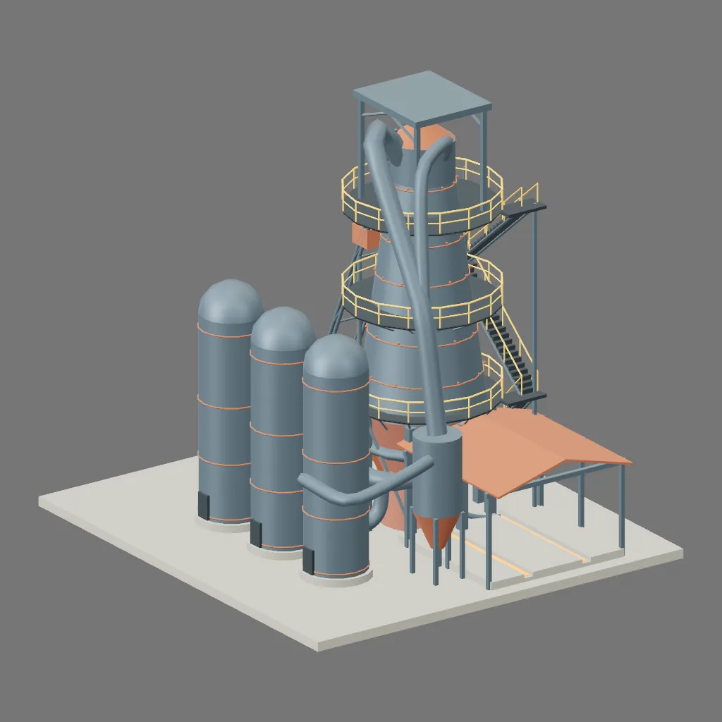 Historical gallery render of Blast furnace; see the poster provenance below.