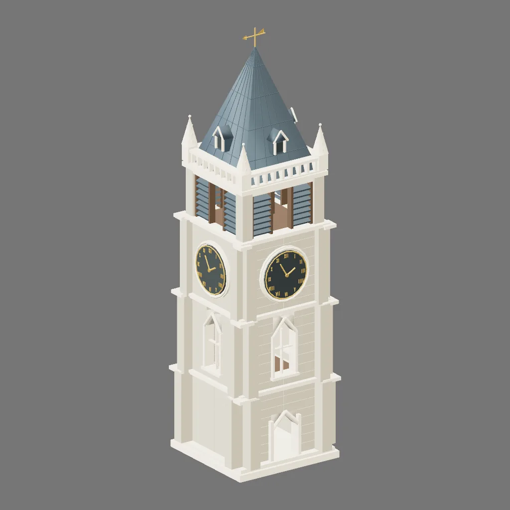 Historical gallery render of Clock tower; see the poster provenance below.