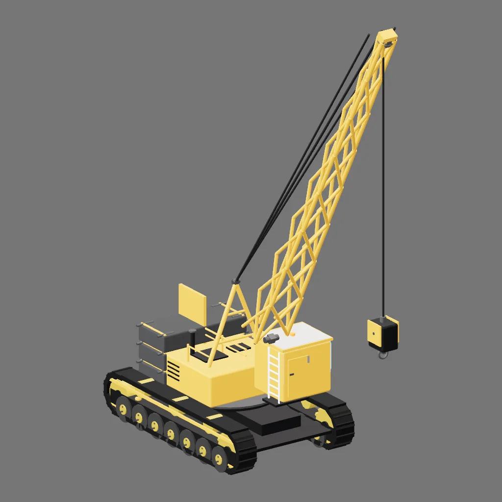 Historical gallery render of Crawler crane; see the poster provenance below.