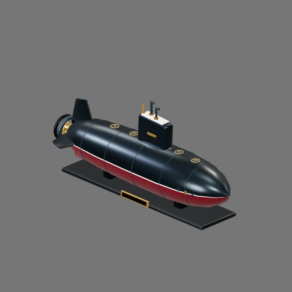 Historical gallery render of Abyssal Crown deep-ocean submarine; see the poster provenance below.