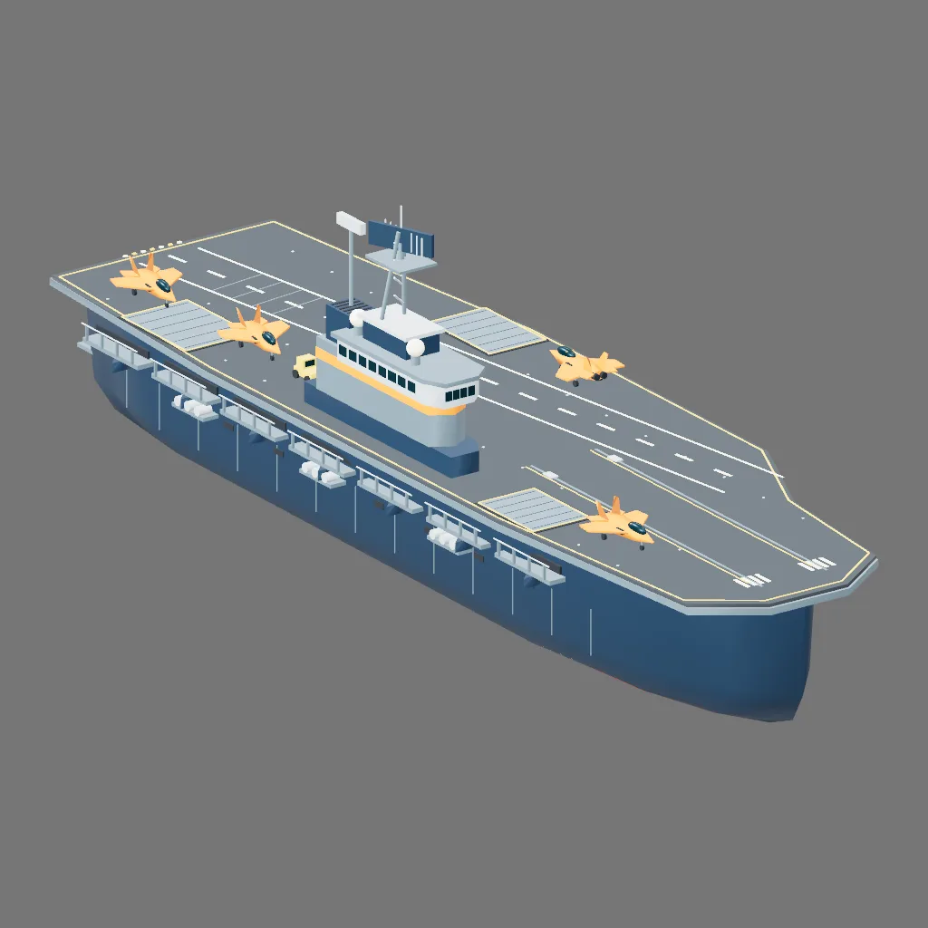 Historical gallery render of Argent aircraft carrier; see the poster provenance below.