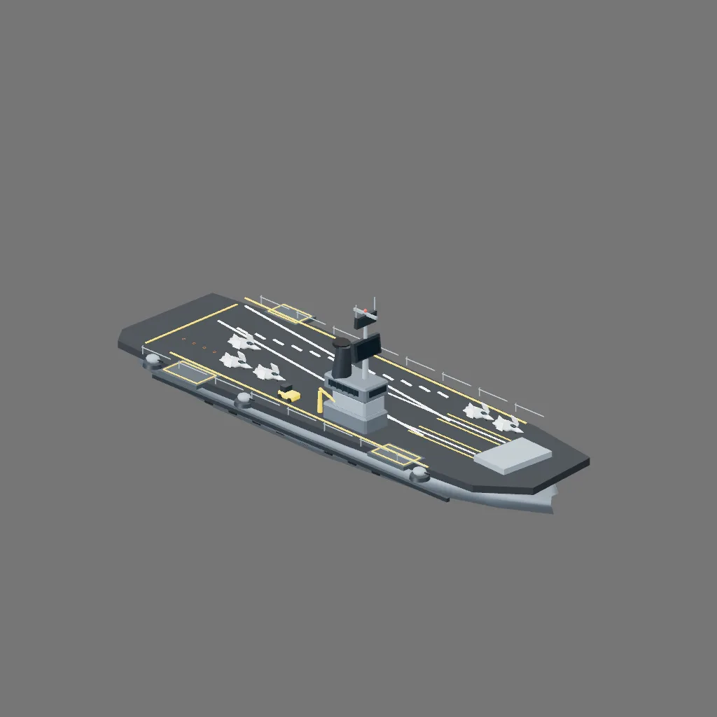 Historical gallery render of Greywatch stylized aircraft carrier; see the poster provenance below.