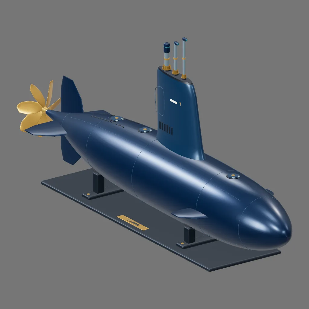 Historical gallery render of Noctilus nuclear submarine; see the poster provenance below.