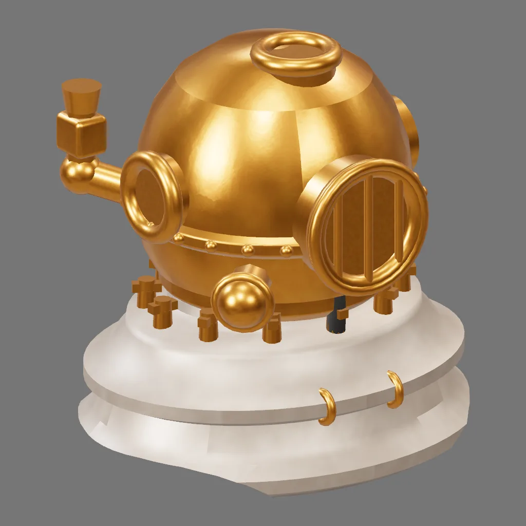 Historical gallery render of Diving helmet; see the poster provenance below.