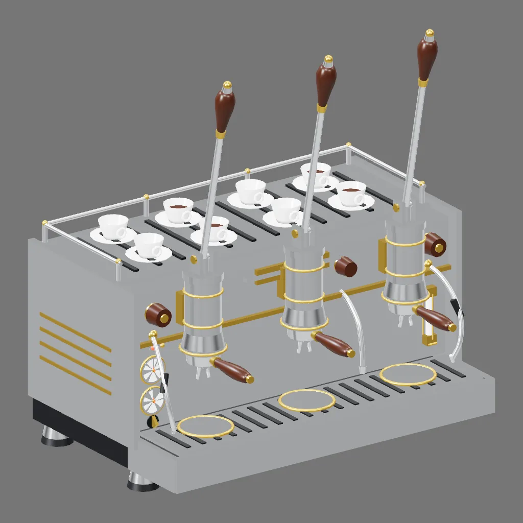 Historical gallery render of Espresso machine; see the poster provenance below.