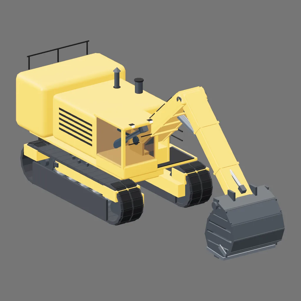 Historical gallery render of Excavator; see the poster provenance below.