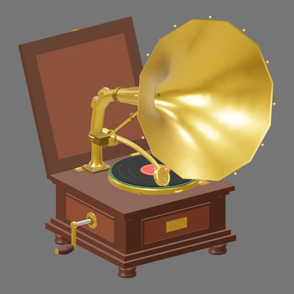 Historical gallery render of Gramophone; see the poster provenance below.