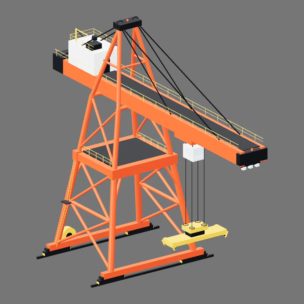 Historical gallery render of Harbour crane; see the poster provenance below.