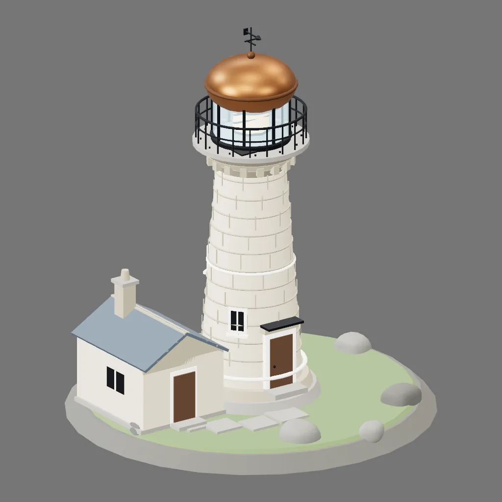 Historical gallery render of Lighthouse; see the poster provenance below.