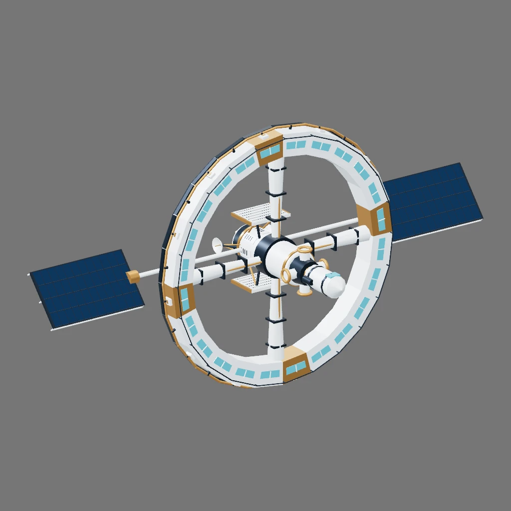 Historical gallery render of Orbital station; see the poster provenance below.