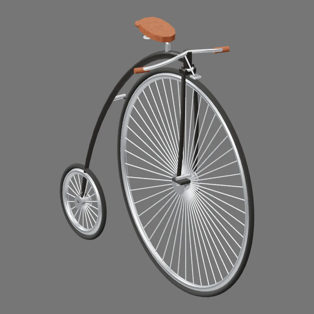 Historical gallery render of Penny-farthing; see the poster provenance below.