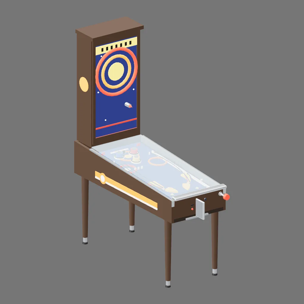 Historical gallery render of Pinball machine; see the poster provenance below.