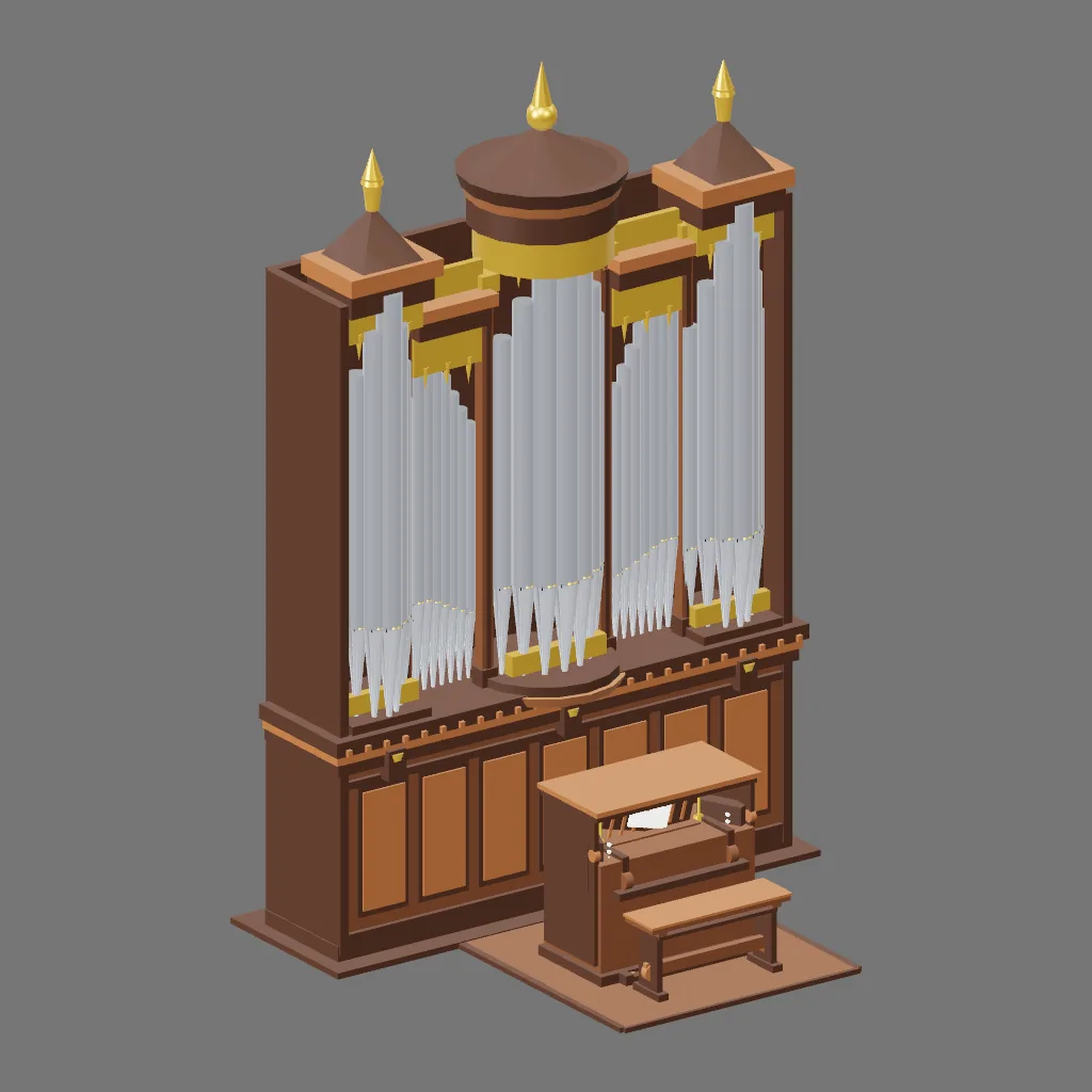 Historical gallery render of Pipe organ; see the poster provenance below.
