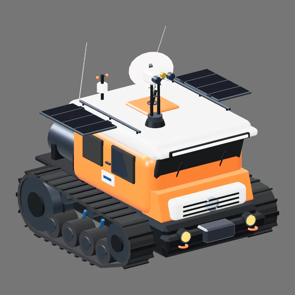 Historical gallery render of Polar rover; see the poster provenance below.