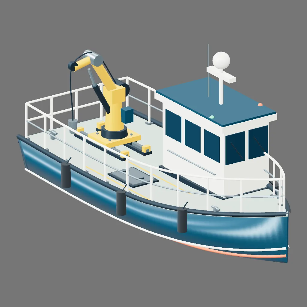 Historical gallery render of Research vessel; see the poster provenance below.