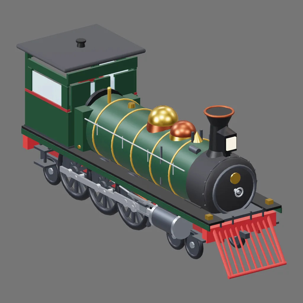 Historical gallery render of Steam locomotive; see the poster provenance below.