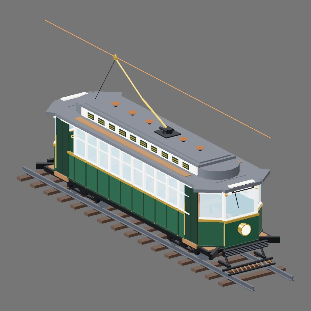 Historical gallery render of Tram; see the poster provenance below.