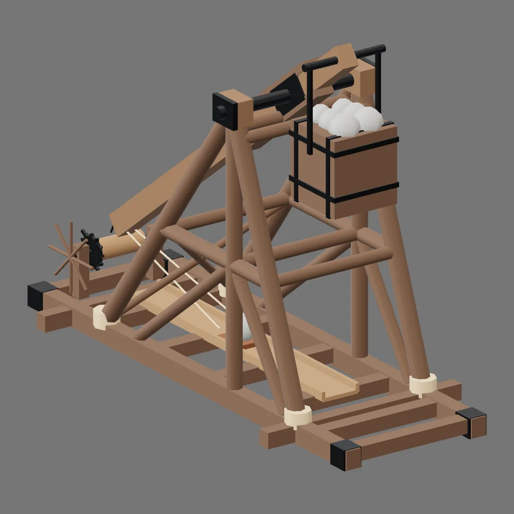 Historical gallery render of Trebuchet; see the poster provenance below.