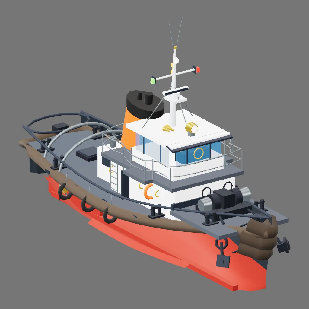 Historical gallery render of Tugboat; see the poster provenance below.